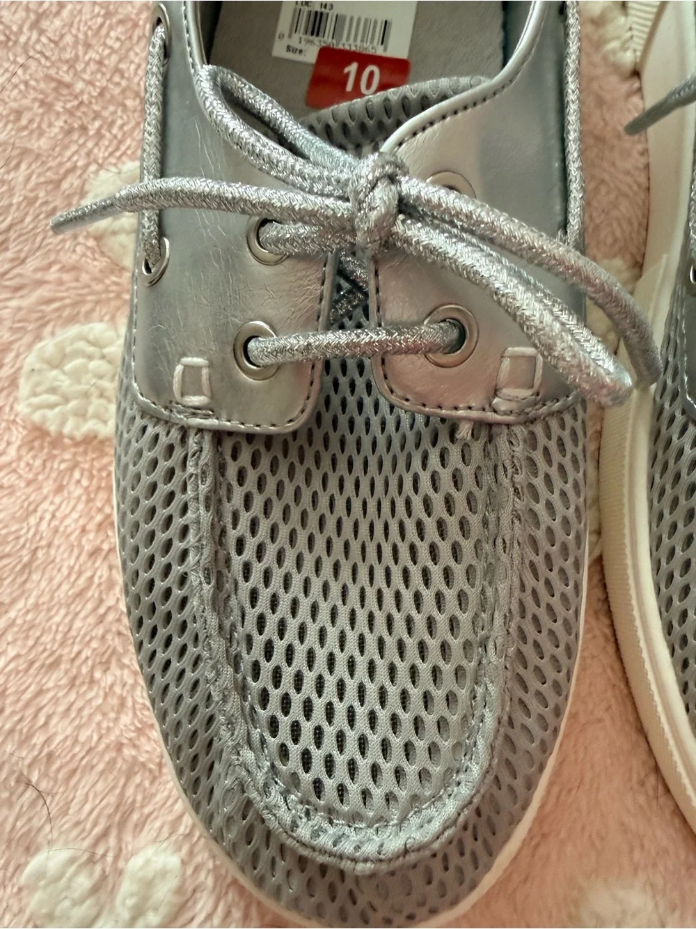 Kenneth Cole Reaction Silver Mesh Platform Loafers